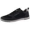 Sneaker TOM TAILOR, Herren, Gr. 45, schwarz, Textil, Lederimitat, sportlich, Schuhe, Freizeitschuh, Halbschuh, Schnürschuh mit Kontrast-Rahmennaht