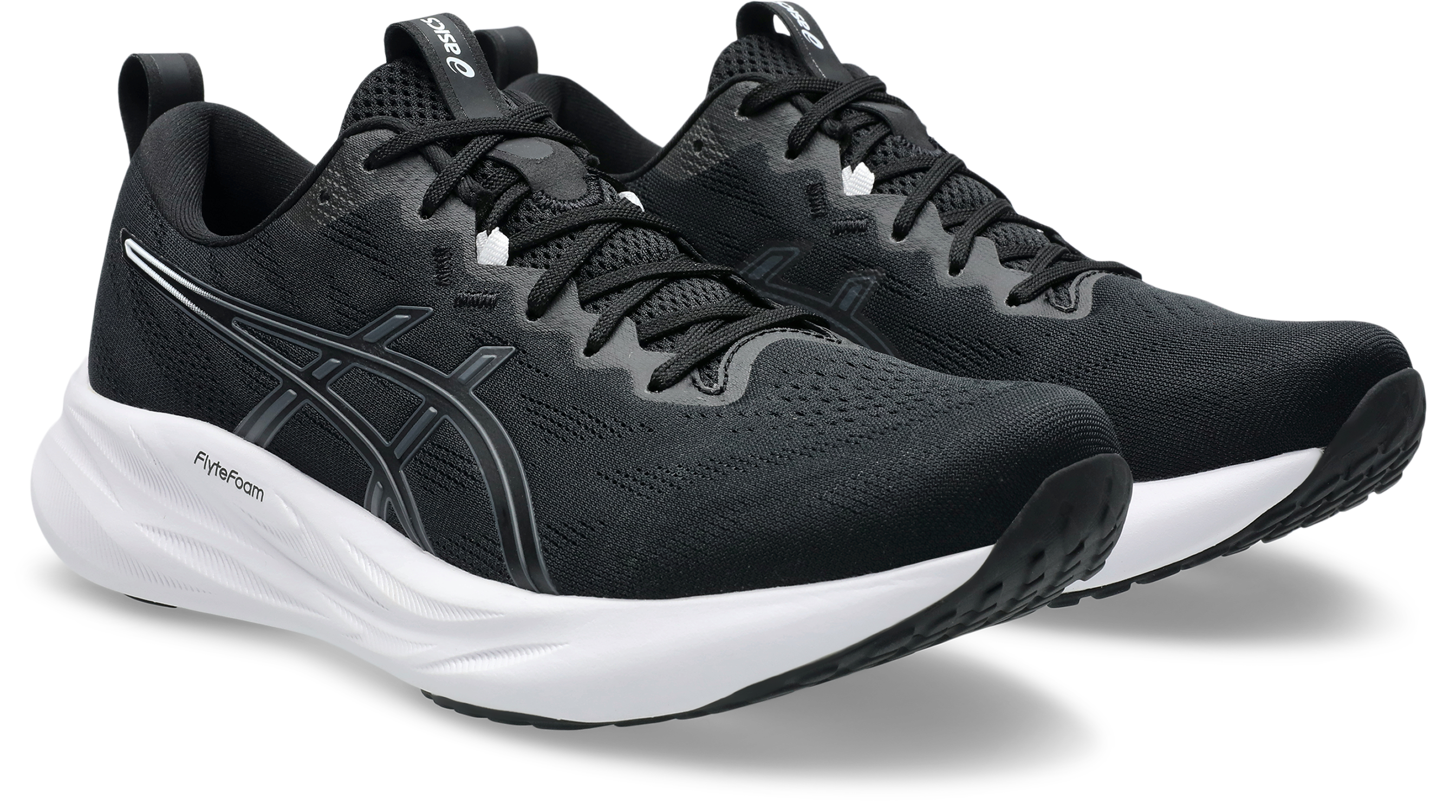 Laufschuh ASICS "GEL-PULSE 16", Herren, Gr. 46,5, schwarz (schwarz, schwarz), Textil, Schuhe Laufschuh