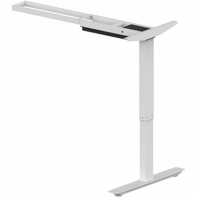 Lorell Sit-Stand 3rd-Leg Base, Silver Base, 275 lb Capacity, Height Adjustable, 45