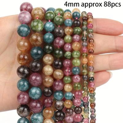 TEMU 4 6 8 10mm Natural Stone Beads Stone For Jewelry Making Diy Bracelet Handmade Accessories