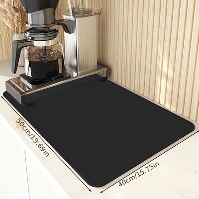 TEMU Rubber Coffee Maker Mat, Non-slip, , Dish Drying Pad For Kitchen Counter, Coffee Bar Accessory For Espresso Machines