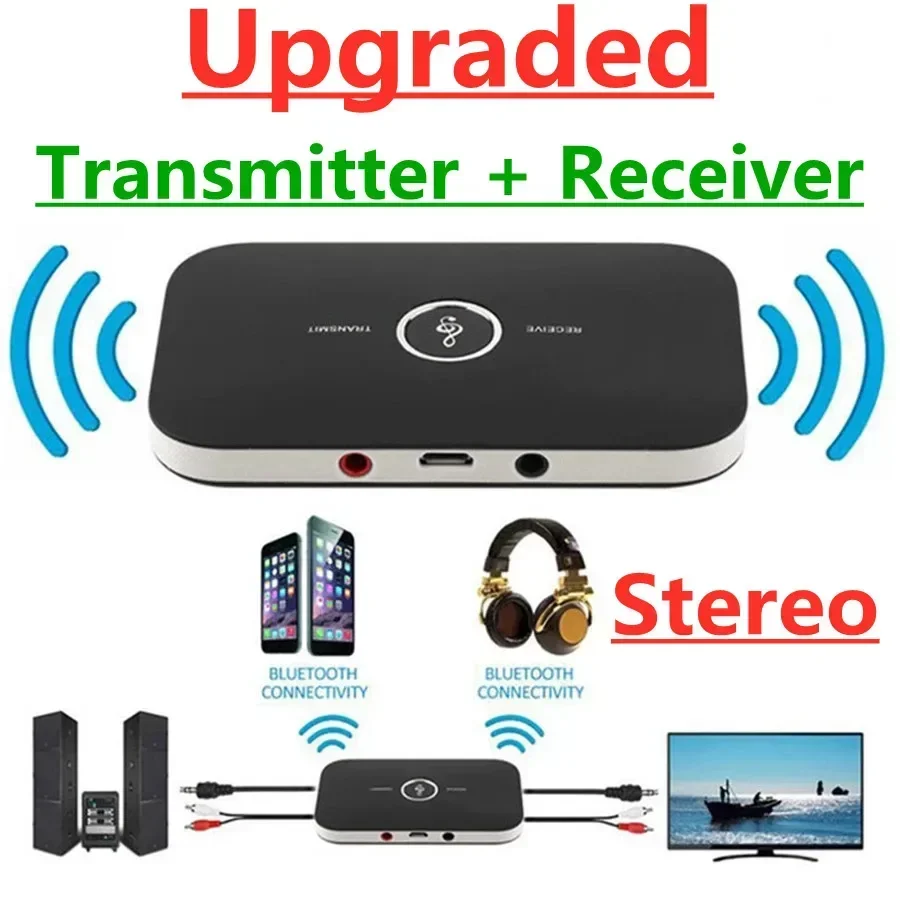 2025 Bluetooth 5.0 Audio Sender Empfänger RCA 3,5 mm AUX Jack USB Dongle Musik Wireless Adapter für Auto PC TV Kopfhörer Image