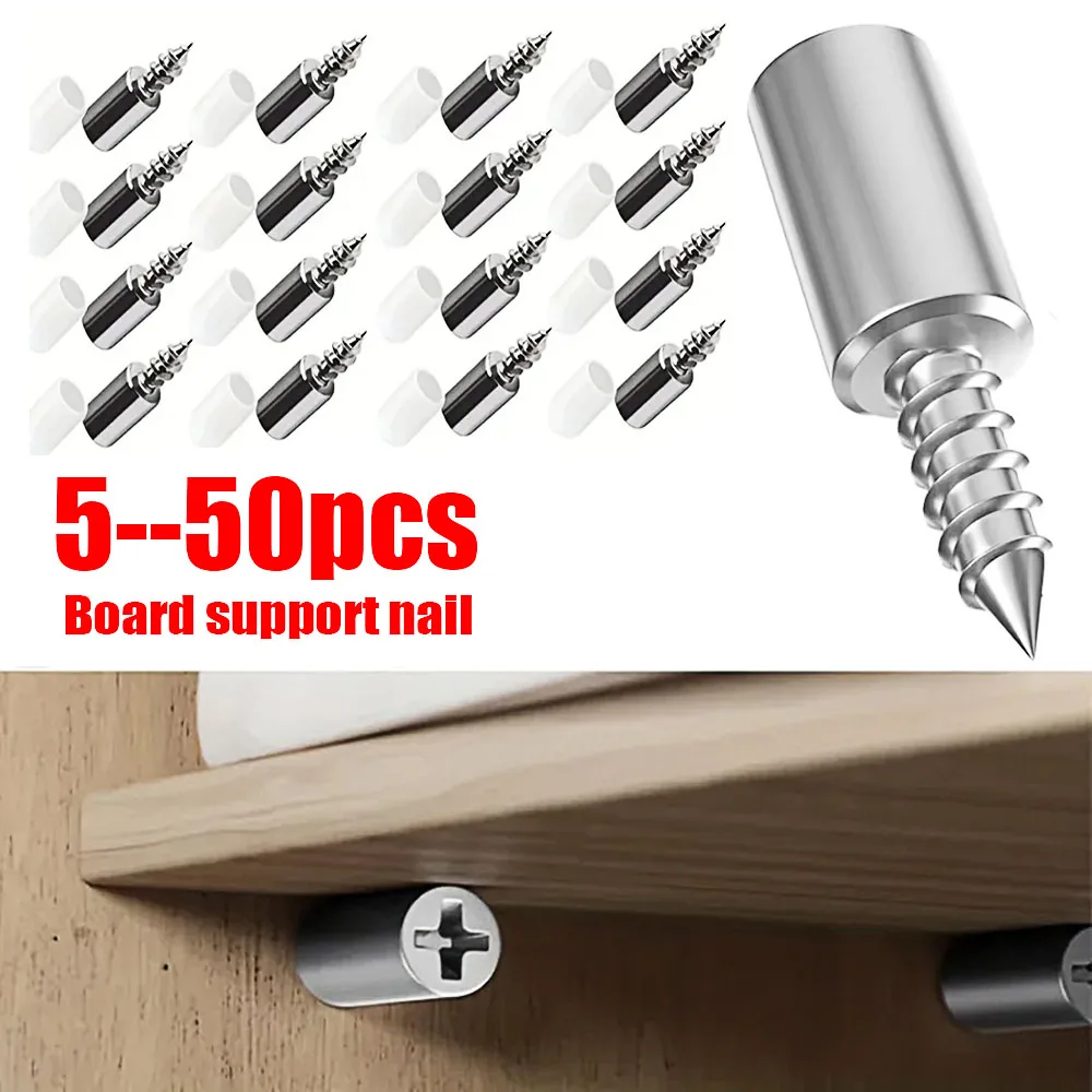 5/10/20/30/50/stücke Kreuz selbstschneidende Schraube mit Gummihülse Laminat Unterstützung hausgemachte Schrank Glas harte rutschfeste Trennwand Nagel Image