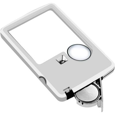 Tragbare LED-Lupe, Handlupe zum Lesen, 3-fache 6-fache Lupe, starke rechteckige Handlupe, ideal zum Image