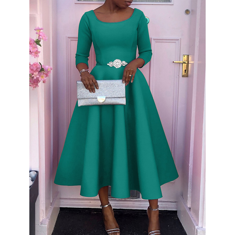 Kentucky DerbyWomen's Midi Dress A Line Dress Fit And Flare Dress Elegant Party Cocktail Wedding Guest Engagement Cocktail Party Regular Fit Graphic Sleeveless V Neck Black White Red Fuchsia Summer