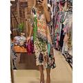 Damen Midikleid Casual kleid A Linie Kleid Stilvoll Brautkleider schlicht Urlaub Täglich Lockere Passform Herz Blumen Leopard Kurzarm V Ausschnitt Rosa Blau Grün Sommer