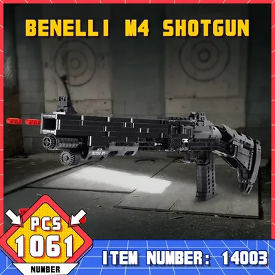 14003 1061Pcs Bricks Gun Series M4 Shotgun Building Block Desktop Decoration Collection Puzzle