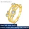 High Quality 14K Gold Moissanite Diamond Ring for Woman AU585 three Connected Layers 8 Stones