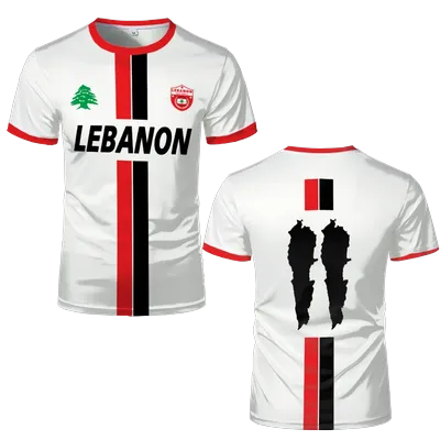 Lebanon Football Jersey T Shirts Adult & Kids Light Luxury Digital Printed Sports Soccer Uniforms
