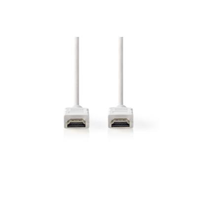 Nedis High Speed HDMI Kabel mit Ethernet - HDMI Stecker - HDMI Stecker - 4K@30Hz - ARC - 10.2 Gbps - 2.00 m - Rund - PVC - Weiss - Plastikbeutel Image