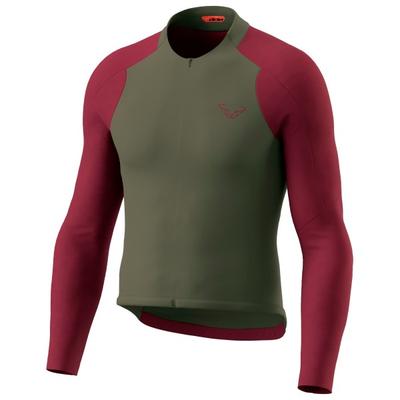 Dynafit - Ride Light L/S Full Zip Jersey - Radtrikot Gr M oliv/rot Image