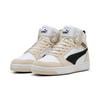 Sneaker PUMA "REBOUND V6 SD", Gr. 40,5, alpine snow, puma schwarz, puma weiß, Leder, mehrfarbig, sportlich, Schuhe