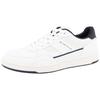 Sneaker TOM TAILOR, Herren, Gr. 46, blau (weiß, navy), Lederimitat, Textil, sportlich, Schuhe, Freizeitschuh, Halbschuh, Schnürschuh mit gepolstertem Schaftrand