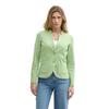 Sweatblazer TOM TAILOR "Ottoman", Damen, Gr. XL (42), grün (true grün), Jersey, Obermaterial: 54% Baumwolle, 43% Polyester, 3% Elasthan, unifarben, casual, tailliert taillenbedeckt, V-Ausschnitt, Langarm, Blazer, mit aufgesetzten Taschen und Struktur