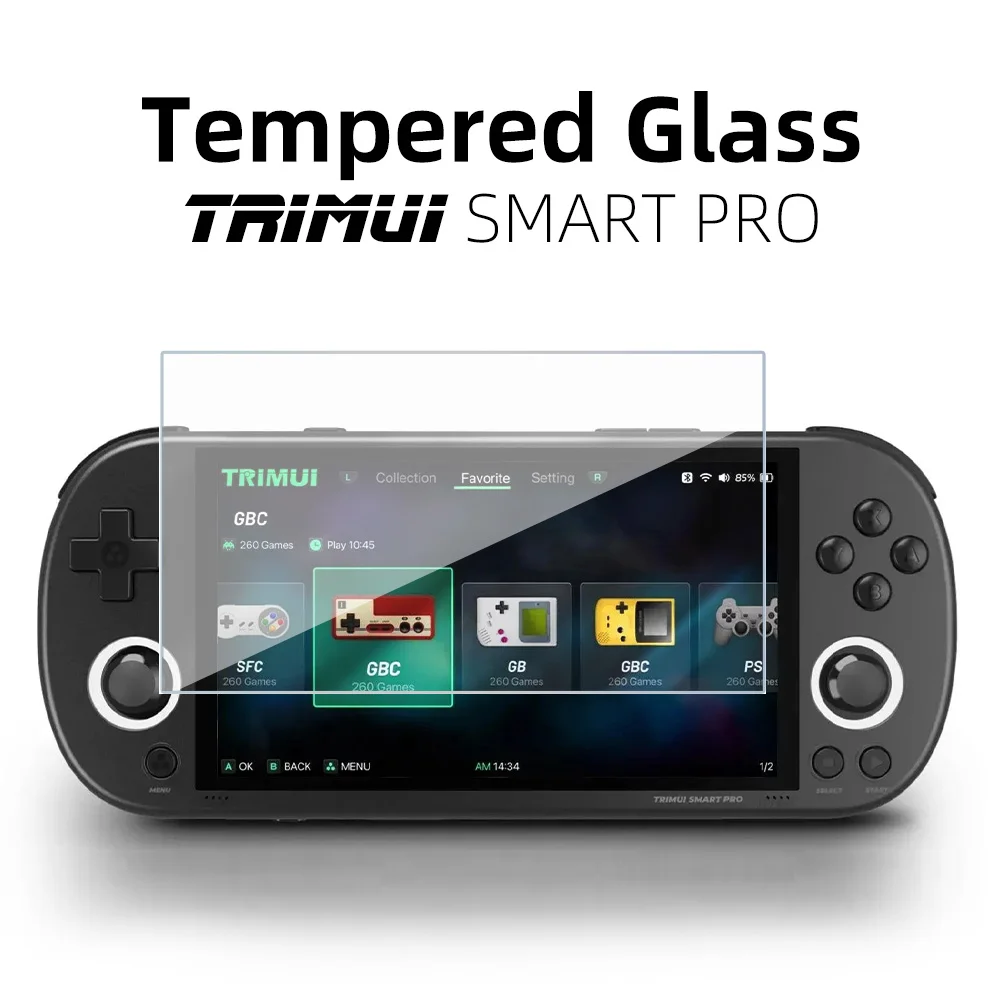 Anti-Scratch Gehärtetes Glas Für Trimui Smart Pro Spielkonsole Screen Protector Filme 9H Hartglas Gaming Zubehör Image
