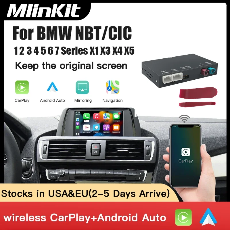 Drahtlose CarPlay Für BMW NBT CIC 1 2 3 4 5 7 Serie F20 F21 F23 F30 F31 F34 F35 F32 F33 F36 F10 F11 F07 MINI Android Auto Modul Image