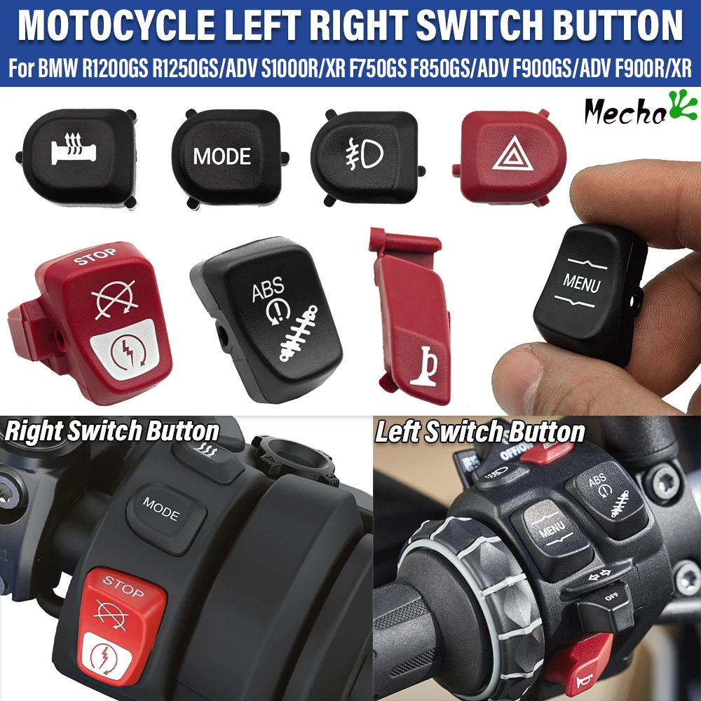 Für BMW K1600B K1600GA R18 K1300R F800GT R1200R R1200RS C650 Sport RNine R1200R Serie Motorrad Schwarz Links Rechts schalter taste Image