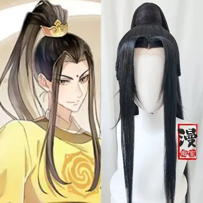 Großmeister der dämonischen Kultivierung Jin zixuan Cosplay Perücke schwarz lange Pferdeschwanz Image