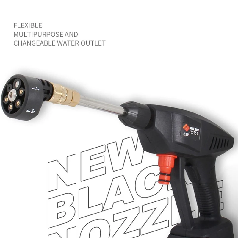 Kunststoff 5 in 1 einstellbare Düse für 1/4 Zoll Hochdruck Akku-Waschmaschine Reiniger Wasser pistole Teile Schlauch düse Image