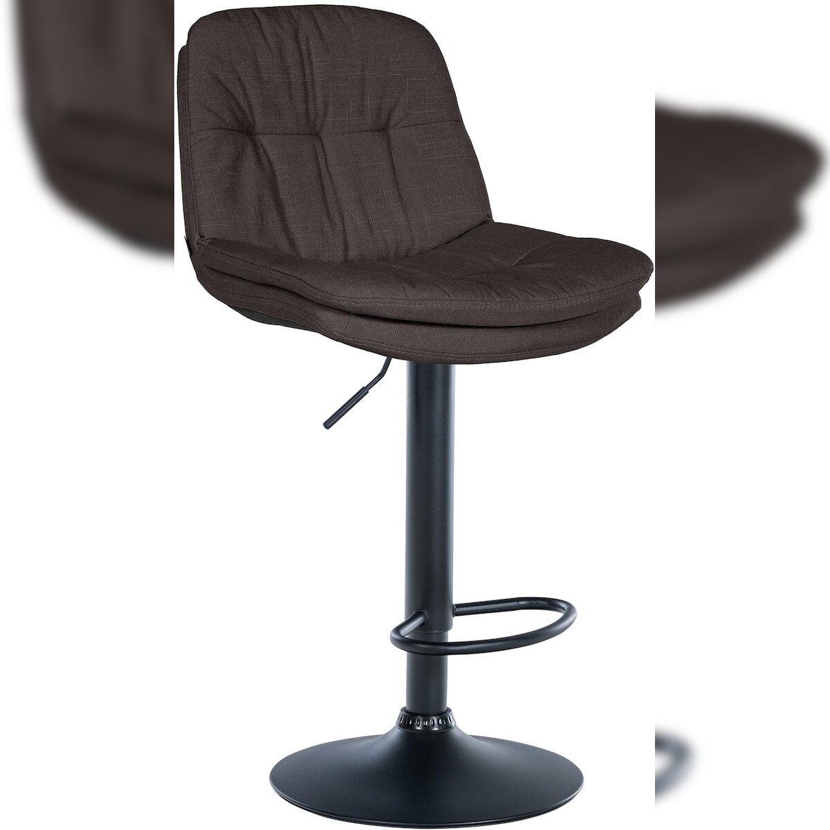 CLP Barhocker Laurel Stoff dunkelgrau/Metall matt schwarz Image