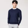 MRMT 2025 Brand New uomo girocollo con scollo a V o-collo pullover maglione di lana classico tinta unita slim-fit base maglione taglie forti