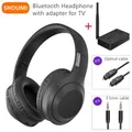Shoumi Cuffie wireless Cuffie Bluetooth e antenne esterneAdattatore televisivo per audio ottico