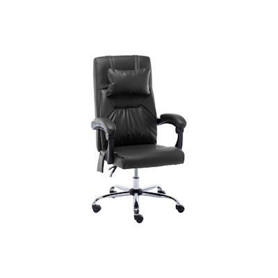 vidaXL Massage-Bürostuhl Schwarz Kunstleder Image