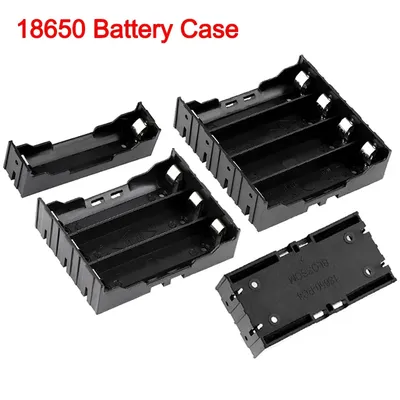 ABS 18650 Battery Storage Box Case 4 Slots DIY Battery Compartment 18650 Way Batteries Clip Holder