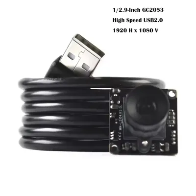 1920 x 1080 2MP HD GC2053 USB Camera Moudule FF 95° MJPEG, YUV2 with Driver Plug-n-play for Product
