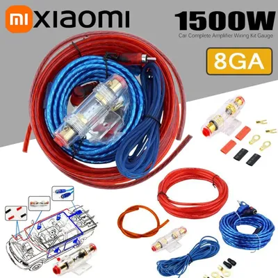 Xiaomi 1500W Audio Speakers Wiring Kit 8GA Car Subwoofer Cable 60AMP Fuse Holder Speaker