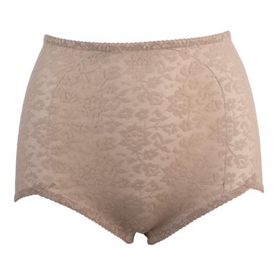 Plus Size Women's Firm Lace Panty Brief by Rago in Mocha (Size 6X)