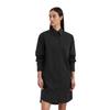 Hemdblusenkleid MARC O'POLO "aus Popeline", Damen, Gr. 32, Normalgrößen, schwarz, Obermaterial: 68% Baumwolle, 28% Polyamid, 4% Elasthan; Futter: 100% Nicht verfügbar, unifarben, regular fit normal, Langarm Manschette, Kleider