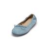 Ballerina MARC O'POLO "aus softem Ziegenleder", Damen, Gr. 39, blau (light blau), Obermaterial: 100% Leder (Ziege), unifarben, Schuhe