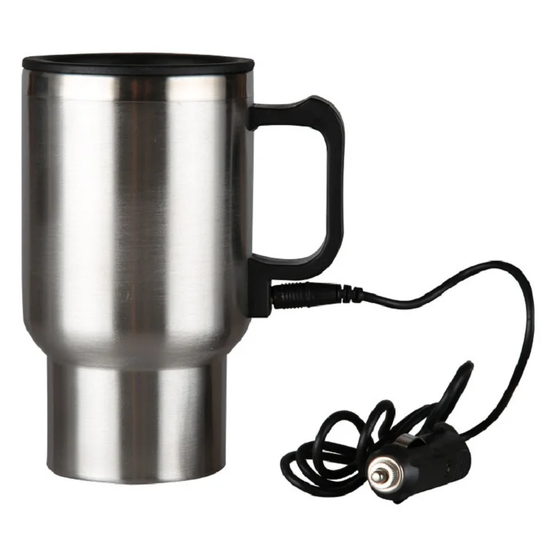 450 ml Edelstahl Auto Wasserkocher In-auto Wasserkocher Wasser Kaffee Milch Thermische Becher Camping Reise Wasserkocher Fahrzeug heizung Tasse Image