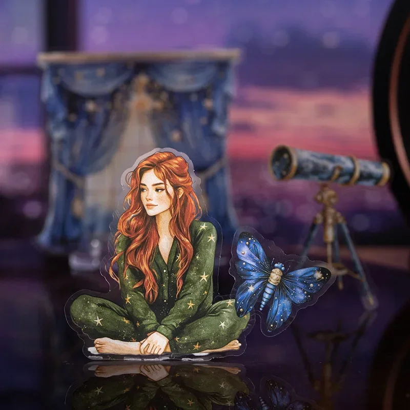 30 Stück Wunderland-Paket Night Dream Nightscape Material Blue Star Aufkleber Fantasy Supplies DIY Scrapbook 142 * 95 mm Image