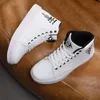 Mode Druck High-top Schuhe Männer Bequeme Weiße Leder Sneaker Männer Leichte männer Skateboard Schuhe Große Größe 48, zapatillas
