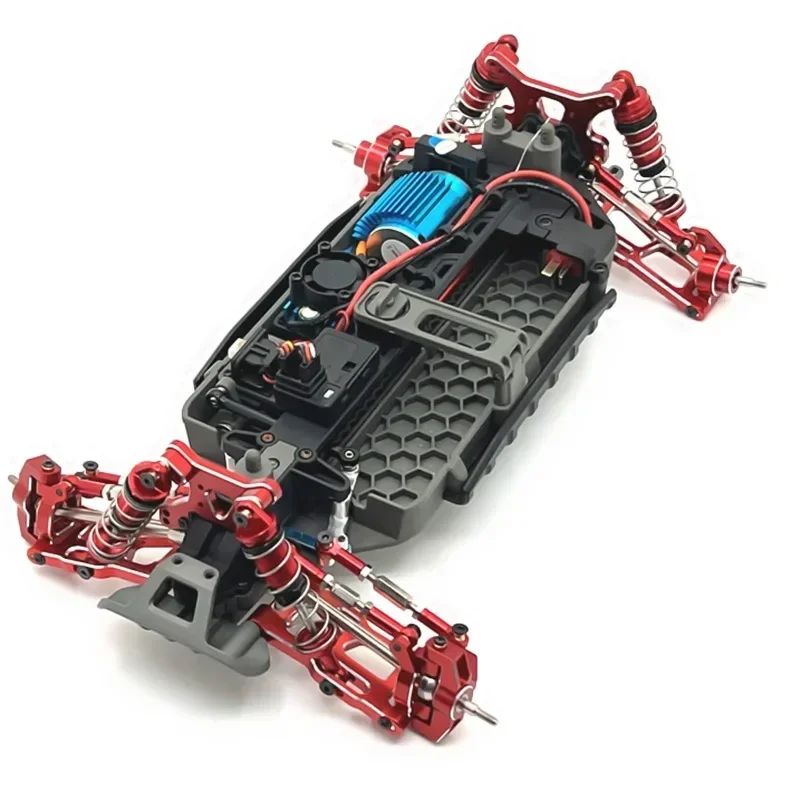 Wltoys 124008 124016-17-18-19 144001-02-10 Metall-Aufhängungsarme Lenkbecher Nabenträger Stoßdämpfer-Set Upgrade-Teile Image