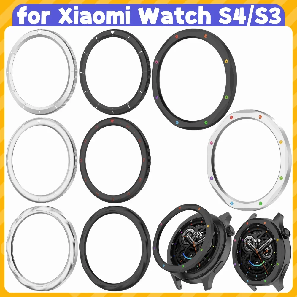 Metall-Lünettenring für Xiaomi Watch S4 ESIM/S3 ESIM Metallschutz Uhrengehäuse Armbandabdeckung Metalllünette Ersatzgehäuse-Abdeckring Image