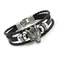 Braccialetto Punk testa di lupo prevalente accessori da uomo bracciali in corda di pelle regali di gioielli di moda