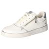Sneaker MUSTANG SHOES, Damen, Gr. 37, silber (sanftes weiß, silberfarben), Lederimitat, glänzend, modisch, Schuhe, Plateausneaker, Schnürschuh mit Reißverschluss