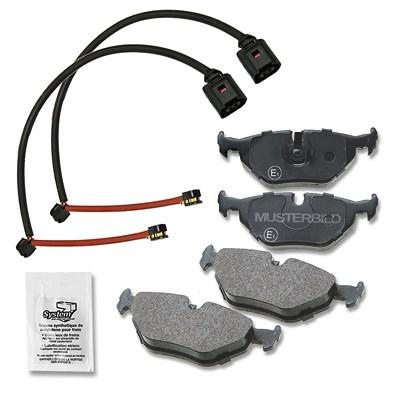 Bestprice Satz Bremsbeläge + Warnkontakt Vorderachse für Mercedes-Benz Image