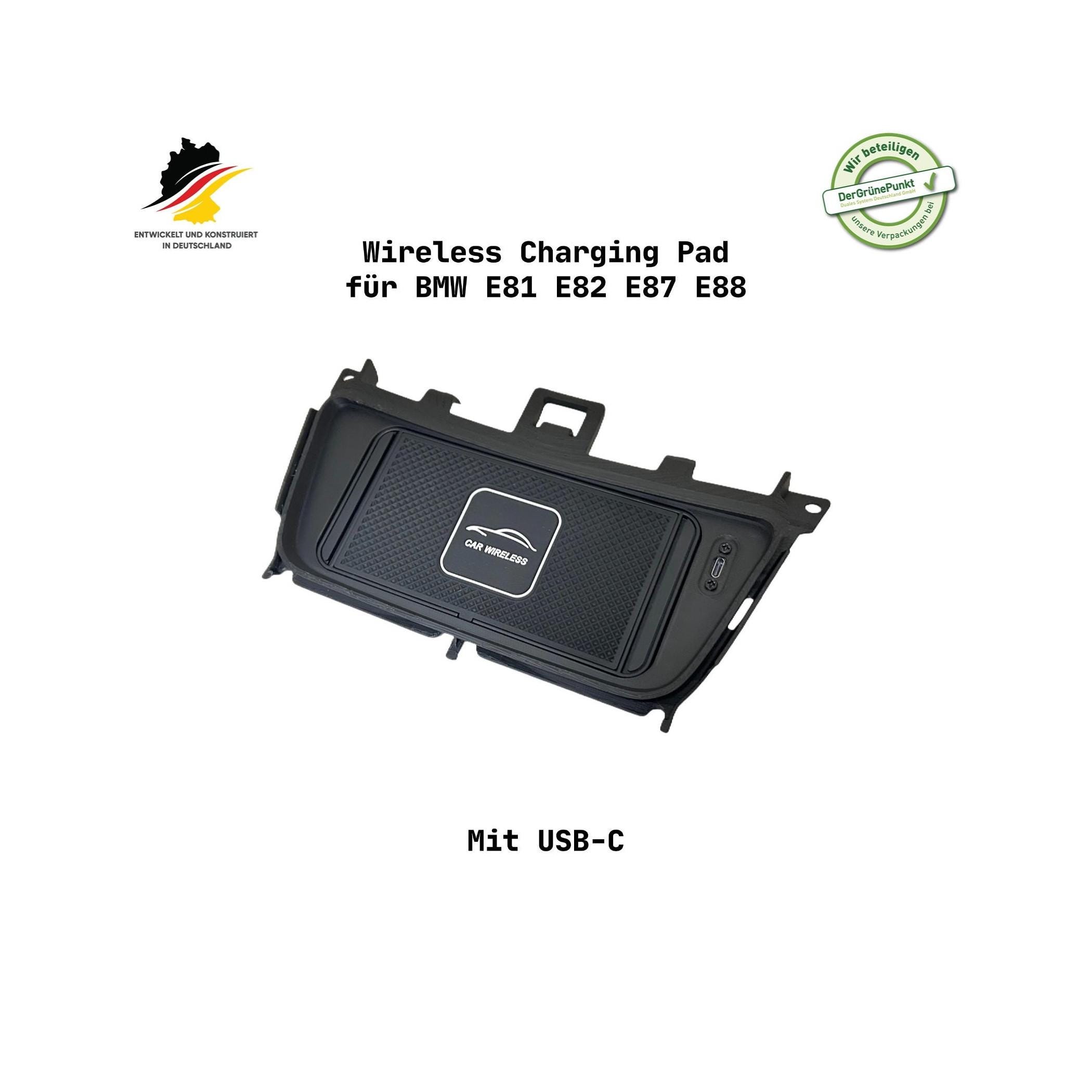 E81 E82 E87 E88 Tappetino di ricarica wireless con USB-C / Caricabatterie induttivo