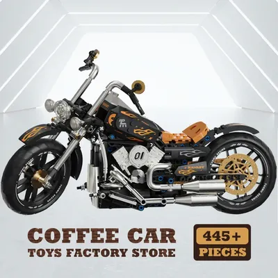 NEW High-tech Retro Motorbike MOC Bricks Toys City Racing Locomotive Building Blocks Moto Cars Model