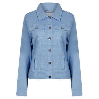 Coats / Jackets Feather Women's Stretch Cotton Denim Jacket in Hydrangea Blue - Amara Reya / 20 - Tokyo Laundry