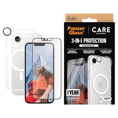 CARE BY PANZERGLASS Handyhülle "Flagship 3-in-1 Set", transparent, B:11cm H:2,5cm T:19,5cm, Hüllen, Backcover, Schutzhülle, Handyschutzhülle, Case, Schutzcase, stoßfest