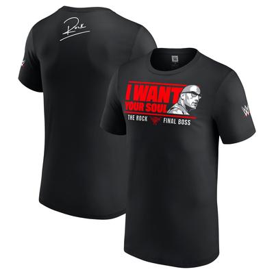 WWE The Rock I Want Your Soul T-Shirt - Schwarz - Herren Image
