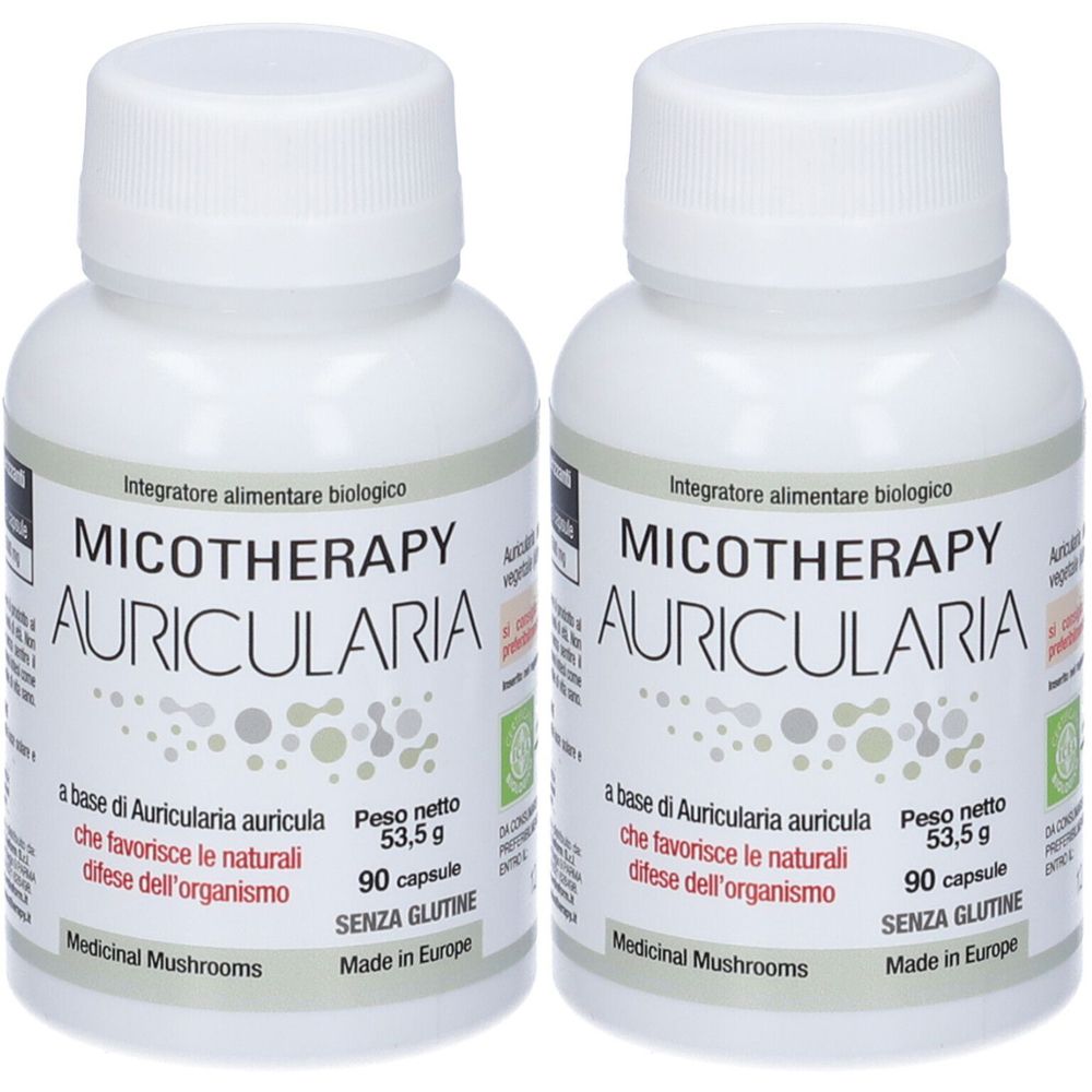 Micotherapy Auricularia Integratore Alimentare Set da 2 2x90 pz Capsul