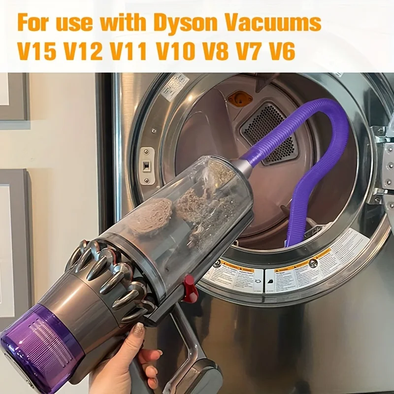 Trockner Vent Cleaner Kit Vakuum Schlauch Aufsatz Für Dyson V15 V12 V11 V10 V8 V7 V6 Staubsauger Lint Remover Vakuum Aufsatz Image