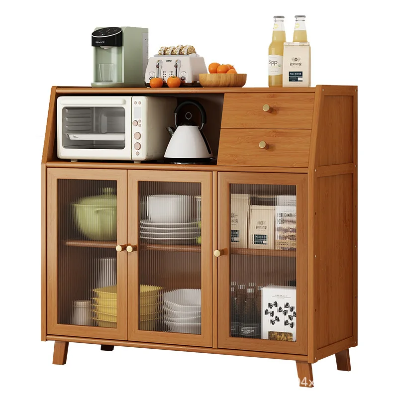 Esszimmer Bambus Massivholz Küchenschränke Möbel Sideboard Beistelltisch Möbel Wohnzimmer Arahena Vitrine