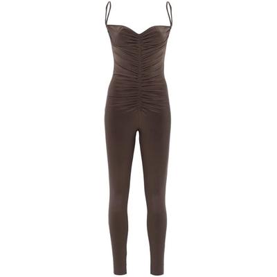 Stretch-Design Jumpsuit - Brown - Norma Kamali Jumpsuits